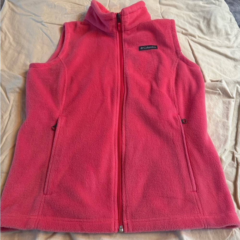 Columbia Bright Pink Girl’s Fleece Vest